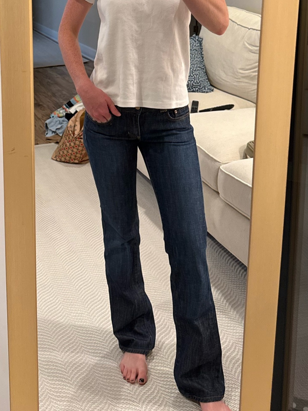Vintage Lilly Pulitzer Dark Blue Flare Jeans